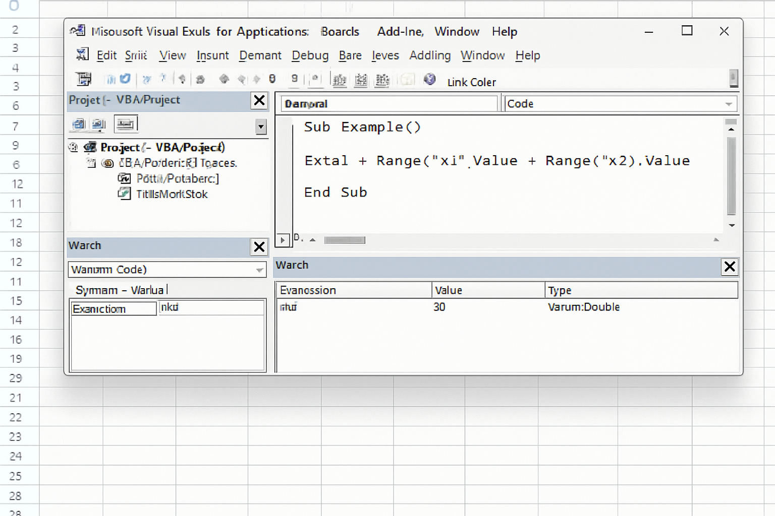Watch Window displaying a variable being monitored