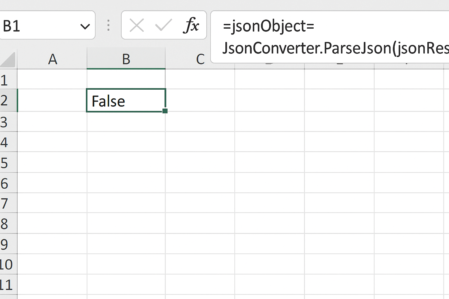 VBA code parsing JSON response using JsonConverter.ParseJson method