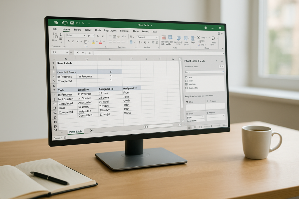 Leveraging Pivot Tables for Project Management and Task Tracking
