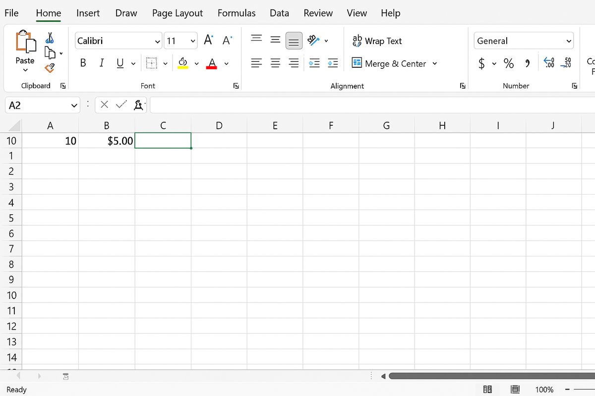 Excel VBA editor showing a subroutine with variable declarations and calculation